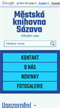 Mobile Screenshot of knihovna.mestosazava.cz
